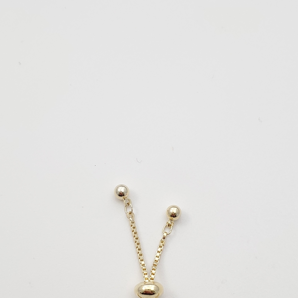 Gold Mini Rhinestone Adjustable Bracelet - Picture 5 of 6